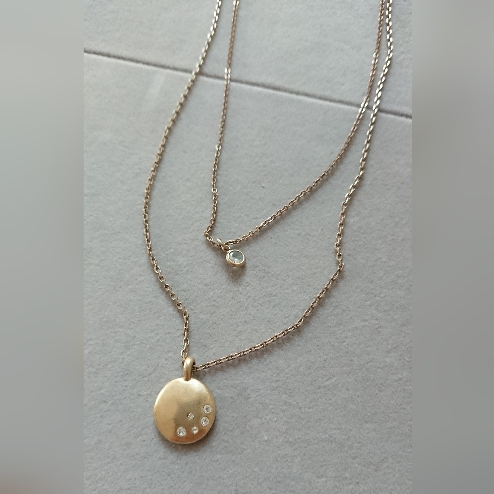 J. Crew Gold tone Layered coin Pendant Necklace
